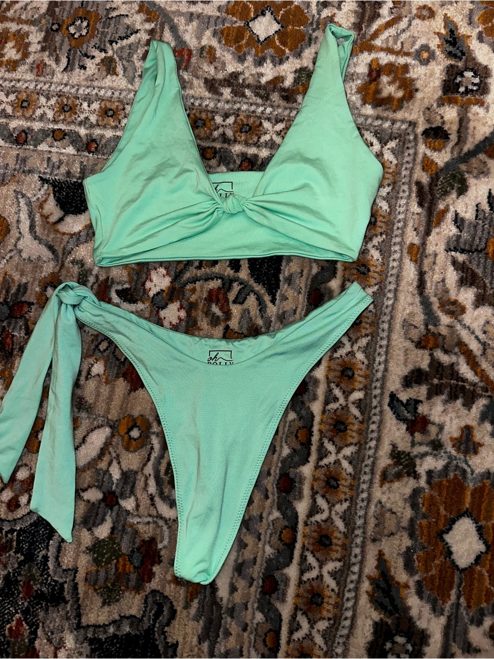 Oh Polly Mint Green Twist Bikini Set